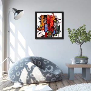 Names of Allah – Colorful Islamic Calligraphy Canvas Wall Art